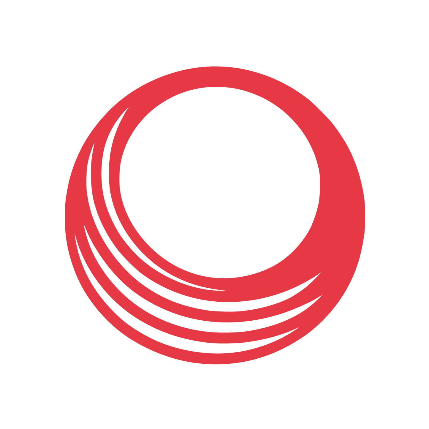 Black Circle Logo #E63946