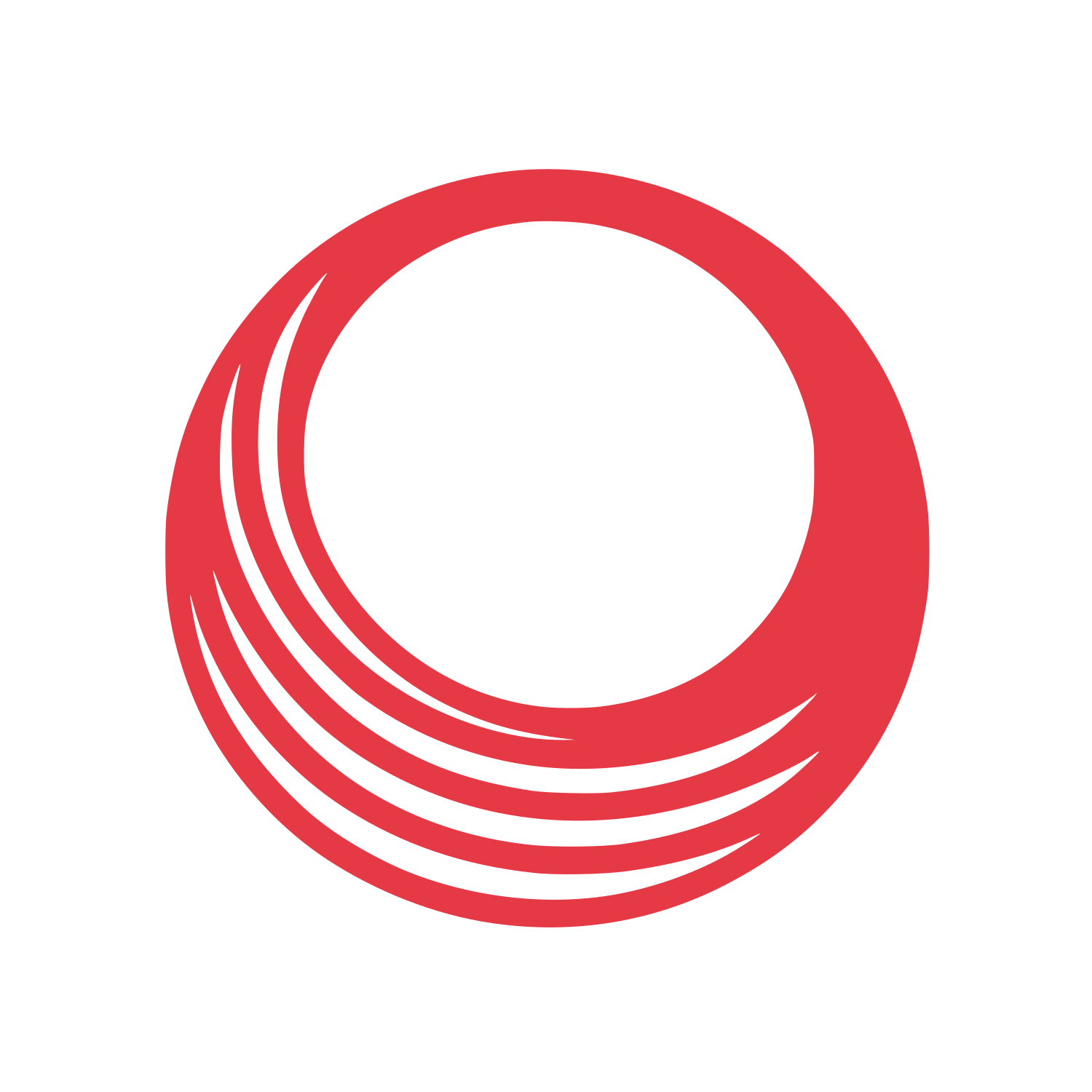 Black Circle Logo #E63946