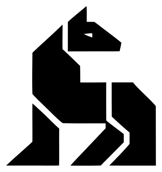 Brutalist Sitting Horse Logo