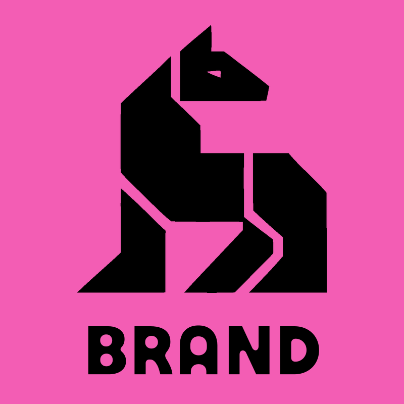 Brutalist Sitting Horse Logo preview