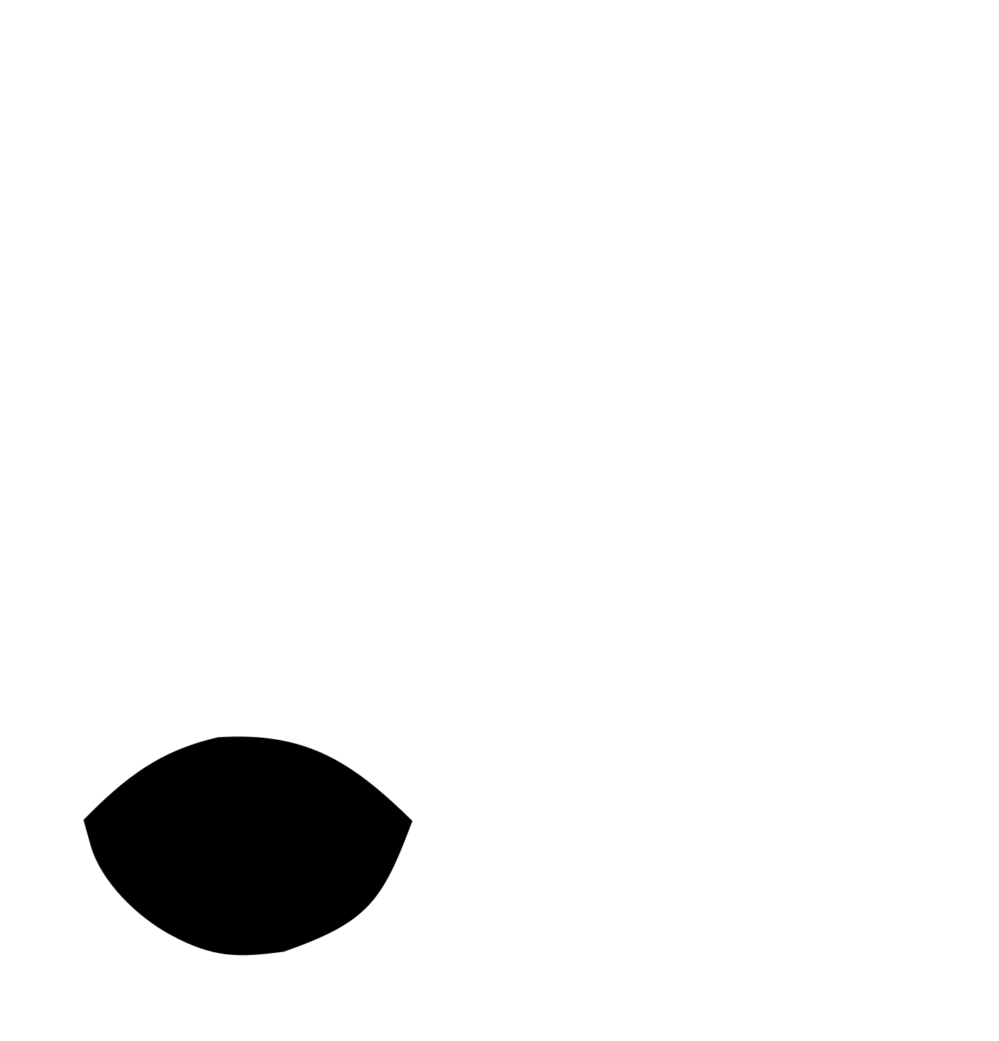 Deer Nose Snout Logo #ffffff/#000000