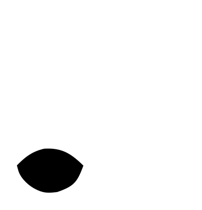 Deer Nose Snout Logo #ffffff/#000000