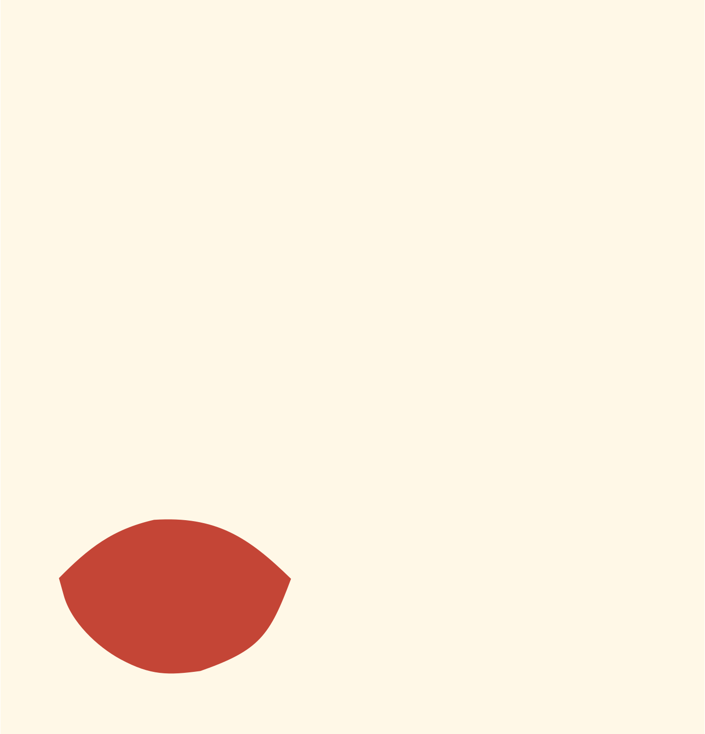 Deer Nose Snout Logo #fff8e7/#c44536