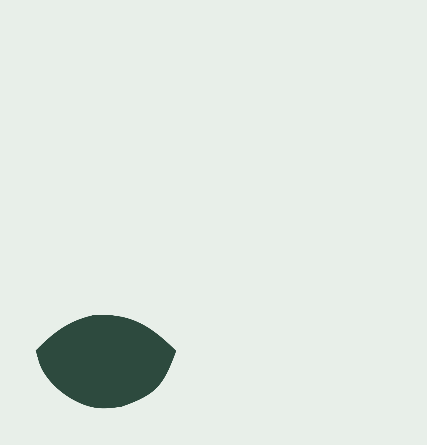 Deer Nose Snout Logo #e8efe9/#2d4a3e