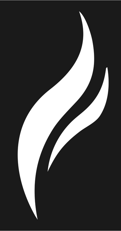 Dual Flame Swirl Logo #1a1a1a/#ffffff