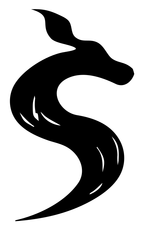 Serpentine Deer Body Logo