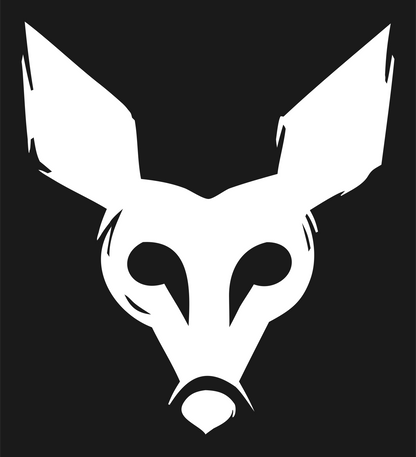 Sketchy Fox Deer Face Logo #1a1a1a/#ffffff