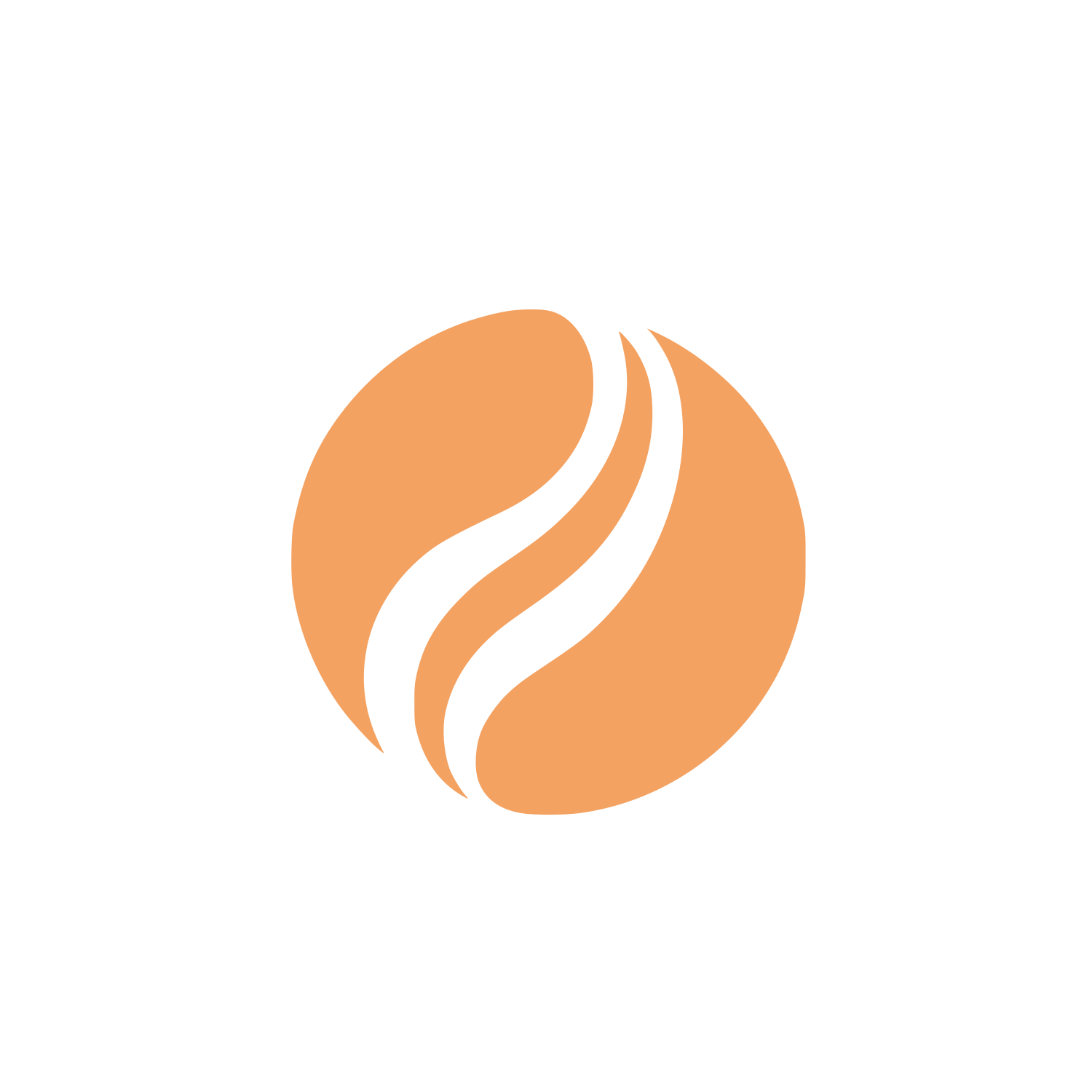 Swoosh Circle Logo #F4A261