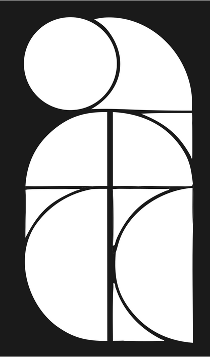 Bauhaus Penguin Abstract Logo #1a1a1a/#ffffff