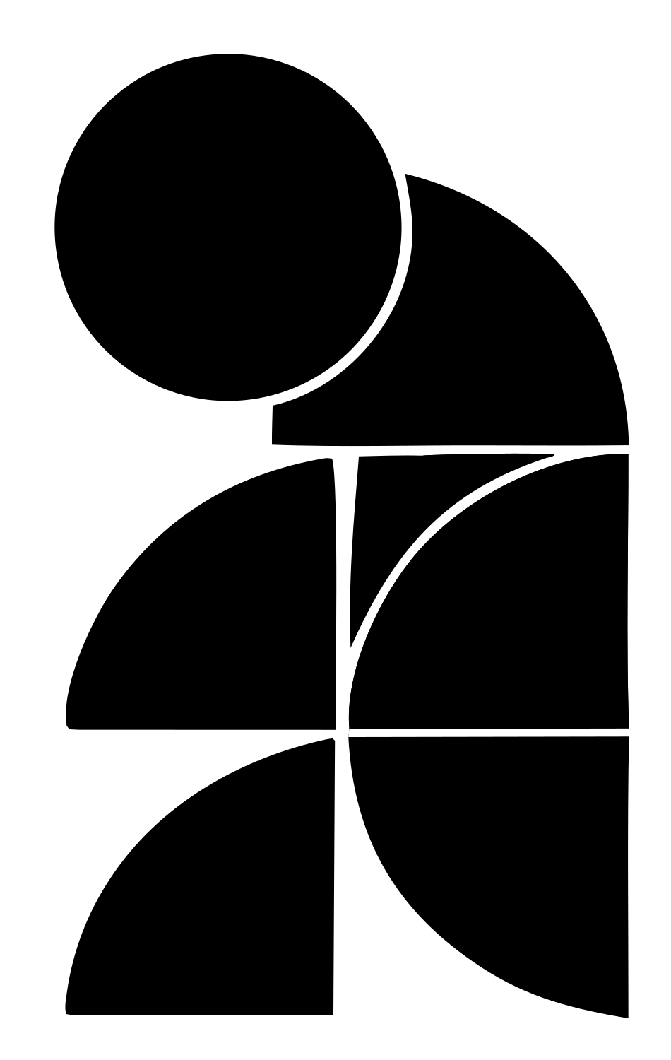 Layered Circle Penguin Logo #ffffff/#000000