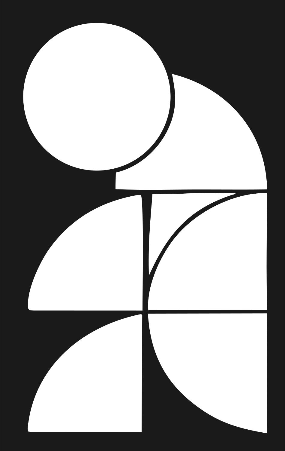 Layered Circle Penguin Logo #1a1a1a/#ffffff