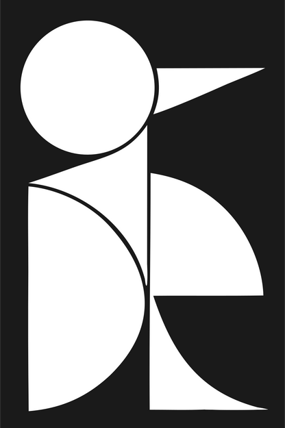 Overlapping Shapes Penguin Logo #1a1a1a/#ffffff