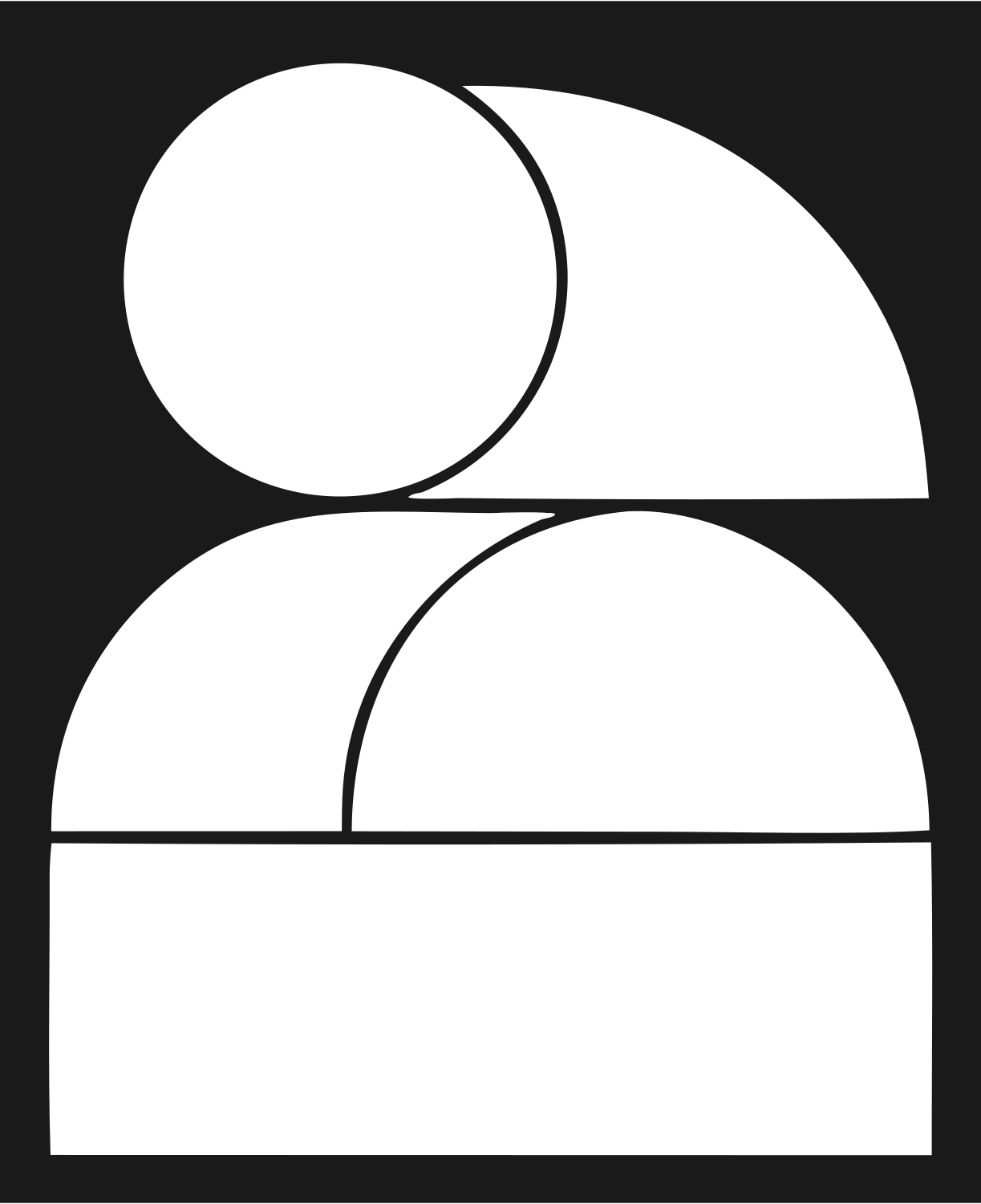 Rounded Blocks Penguin Logo #1a1a1a/#ffffff