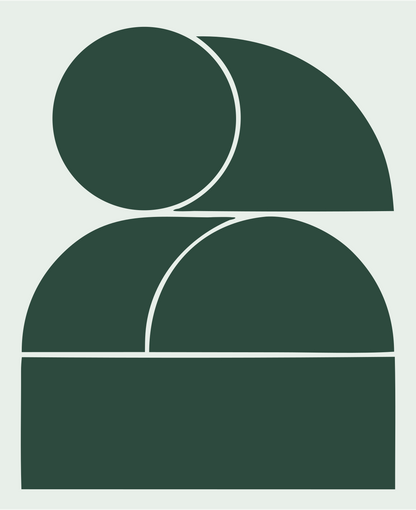 Rounded Blocks Penguin Logo #e8efe9/#2d4a3e