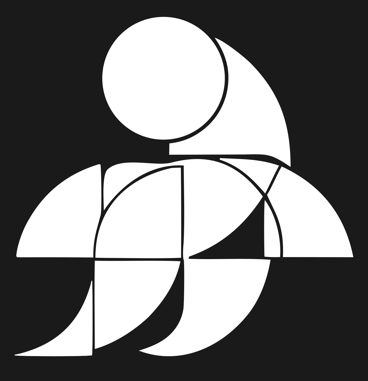Curved Panels Penguin Logo #1a1a1a/#ffffff