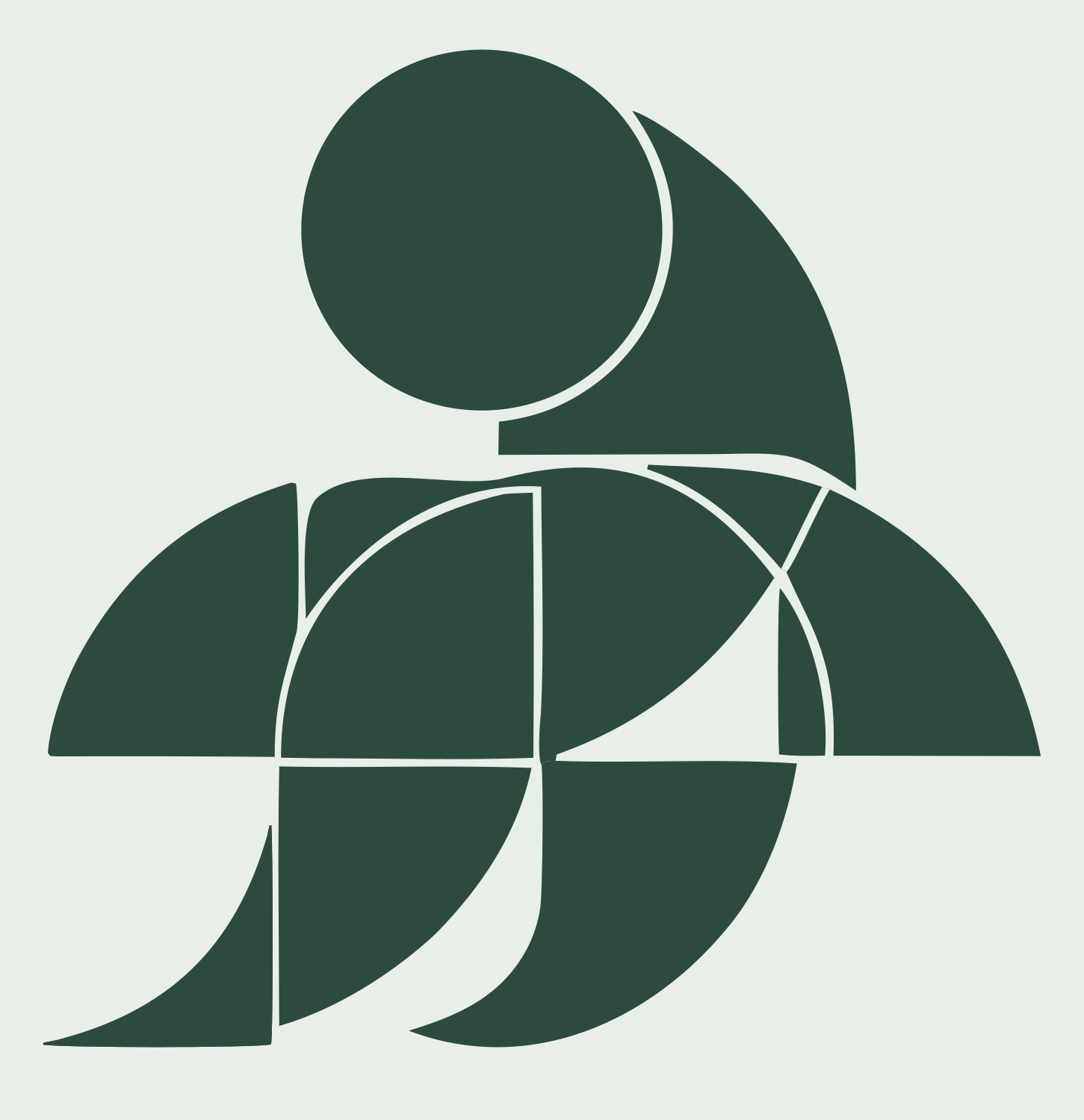 Curved Panels Penguin Logo #e8efe9/#2d4a3e