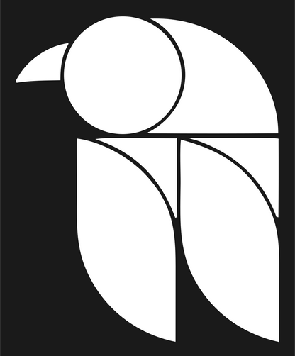Geometric Bird Wings Logo #1a1a1a/#ffffff