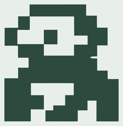 Pixel Sloth Character Logo #e8efe9/#2d4a3e