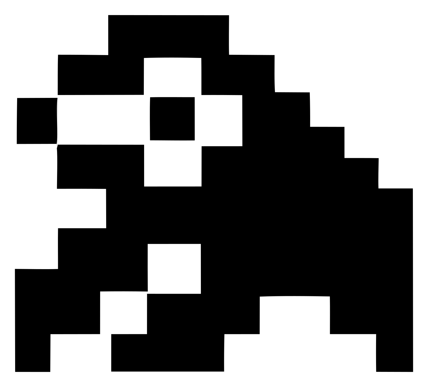 Pixel Sloth Climbing Logo #ffffff/#000000