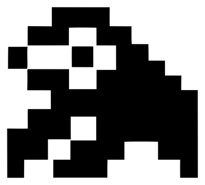 Pixel Sloth Climbing Logo #ffffff/#000000