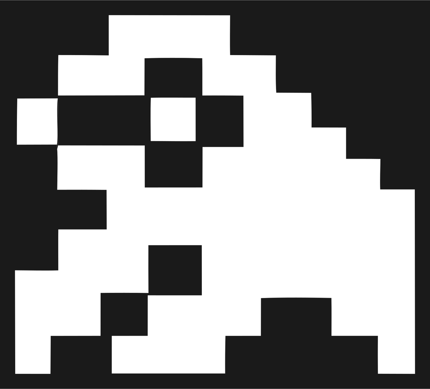 Pixel Sloth Climbing Logo #1a1a1a/#ffffff
