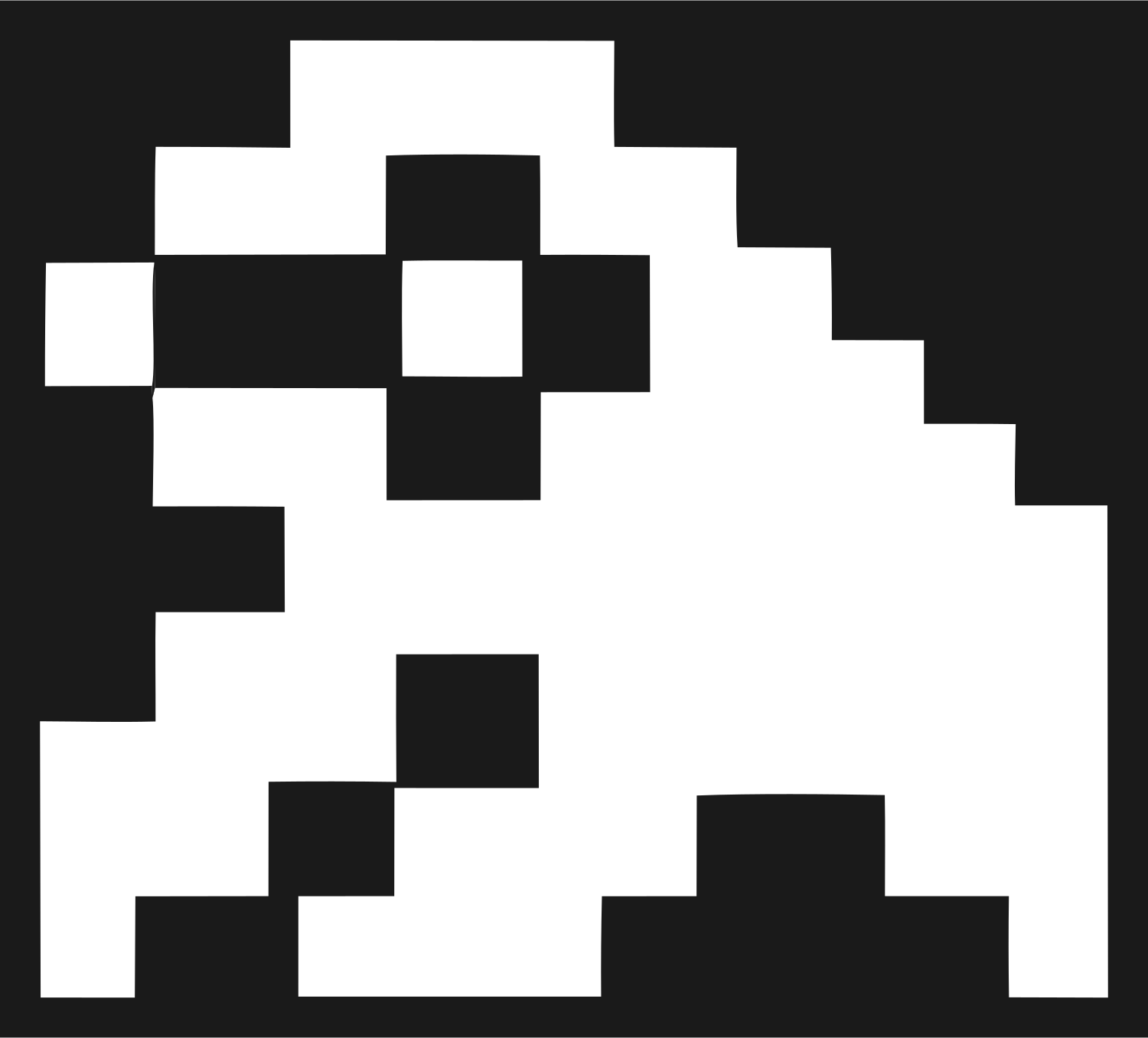 Pixel Sloth Climbing Logo #1a1a1a/#ffffff