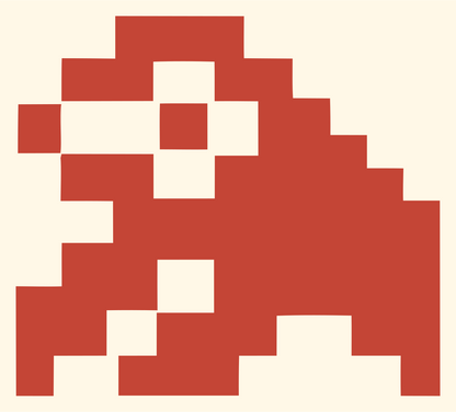 Pixel Sloth Climbing Logo #fff8e7/#c44536