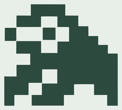 Pixel Sloth Climbing Logo #e8efe9/#2d4a3e