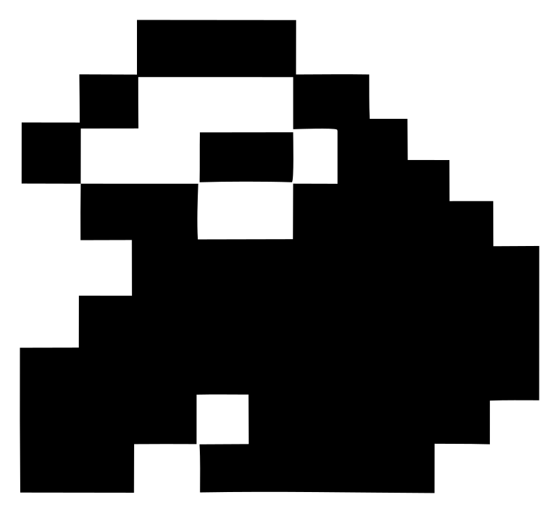 Pixel Sloth Curled Logo