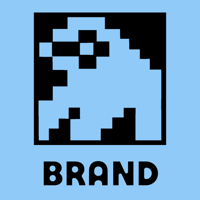 Pixel Sloth Crouching Logo preview