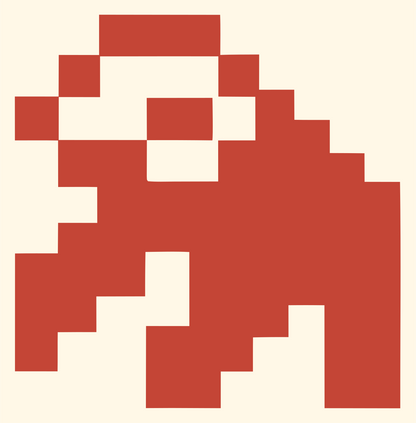 Pixel Sloth Crawling Logo #fff8e7/#c44536