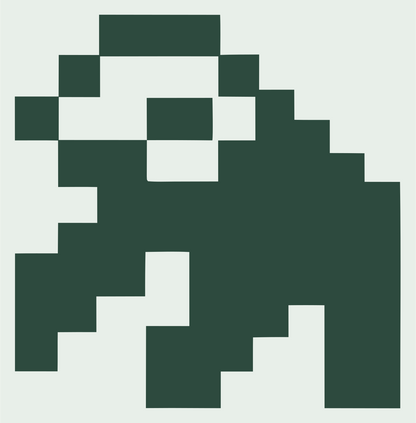 Pixel Sloth Crawling Logo #e8efe9/#2d4a3e