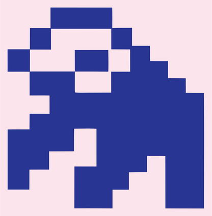 Pixel Sloth Crawling Logo #fce4ec/#283593