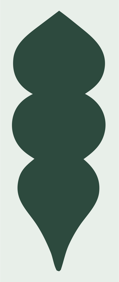 Stacked Pods Leaf Logo #e8efe9/#2d4a3e