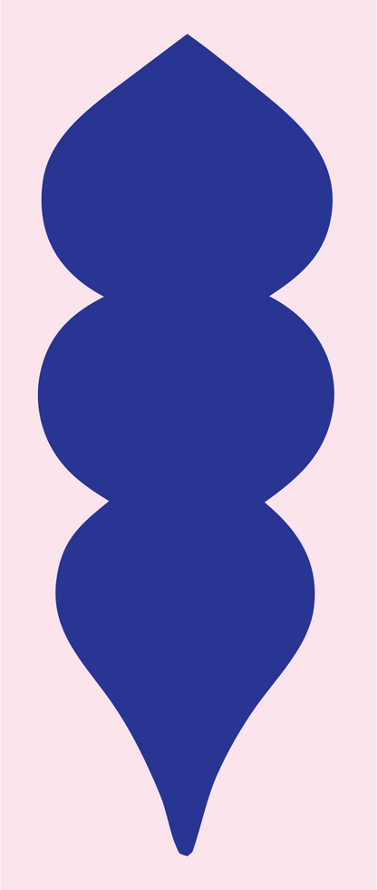 Stacked Pods Leaf Logo #fce4ec/#283593