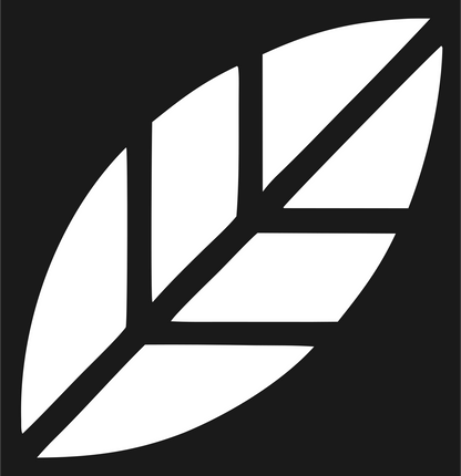Swiss Style Segmented Leaf Logo #1a1a1a/#ffffff