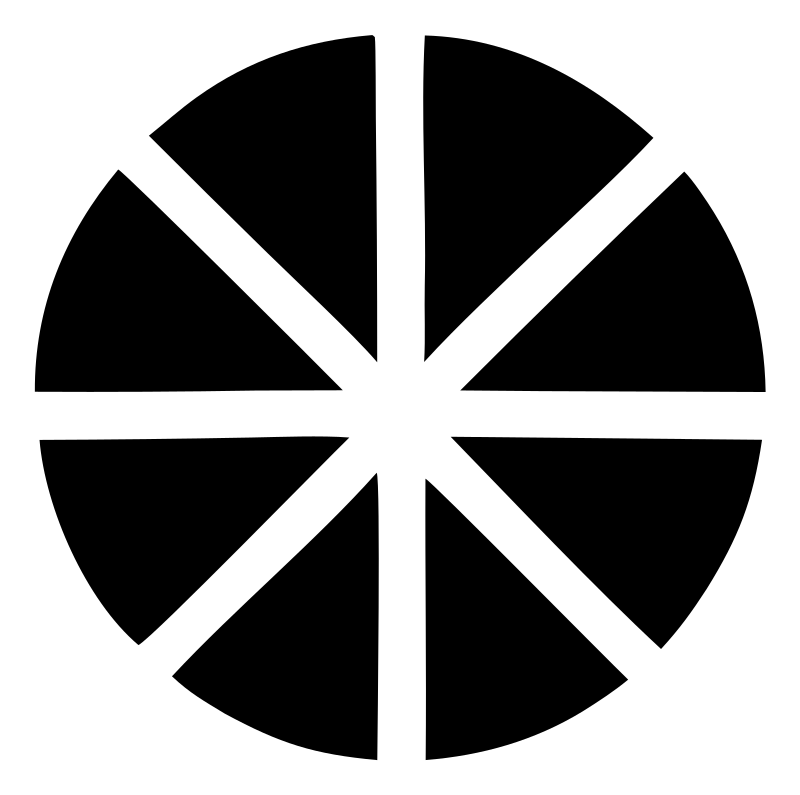 Radial Segments Leaf Logo