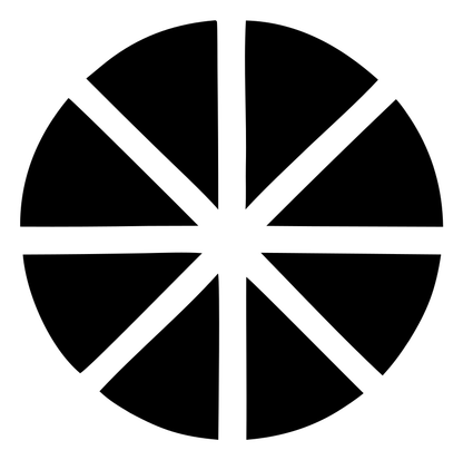 Radial Segments Leaf Logo