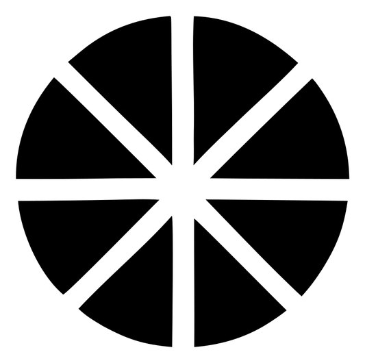 Radial Segments Leaf Logo