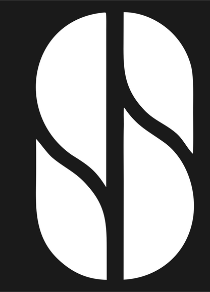 Split Curve Leaf Logo #1a1a1a/#ffffff