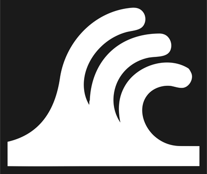 Breaking Ocean Wave Logo #1a1a1a/#ffffff