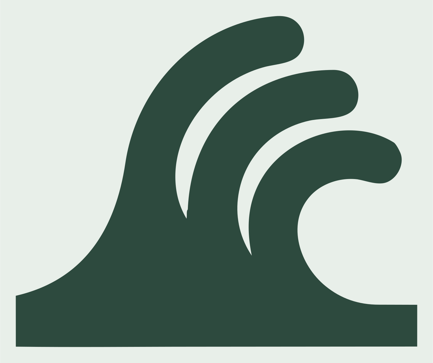 Breaking Ocean Wave Logo #e8efe9/#2d4a3e