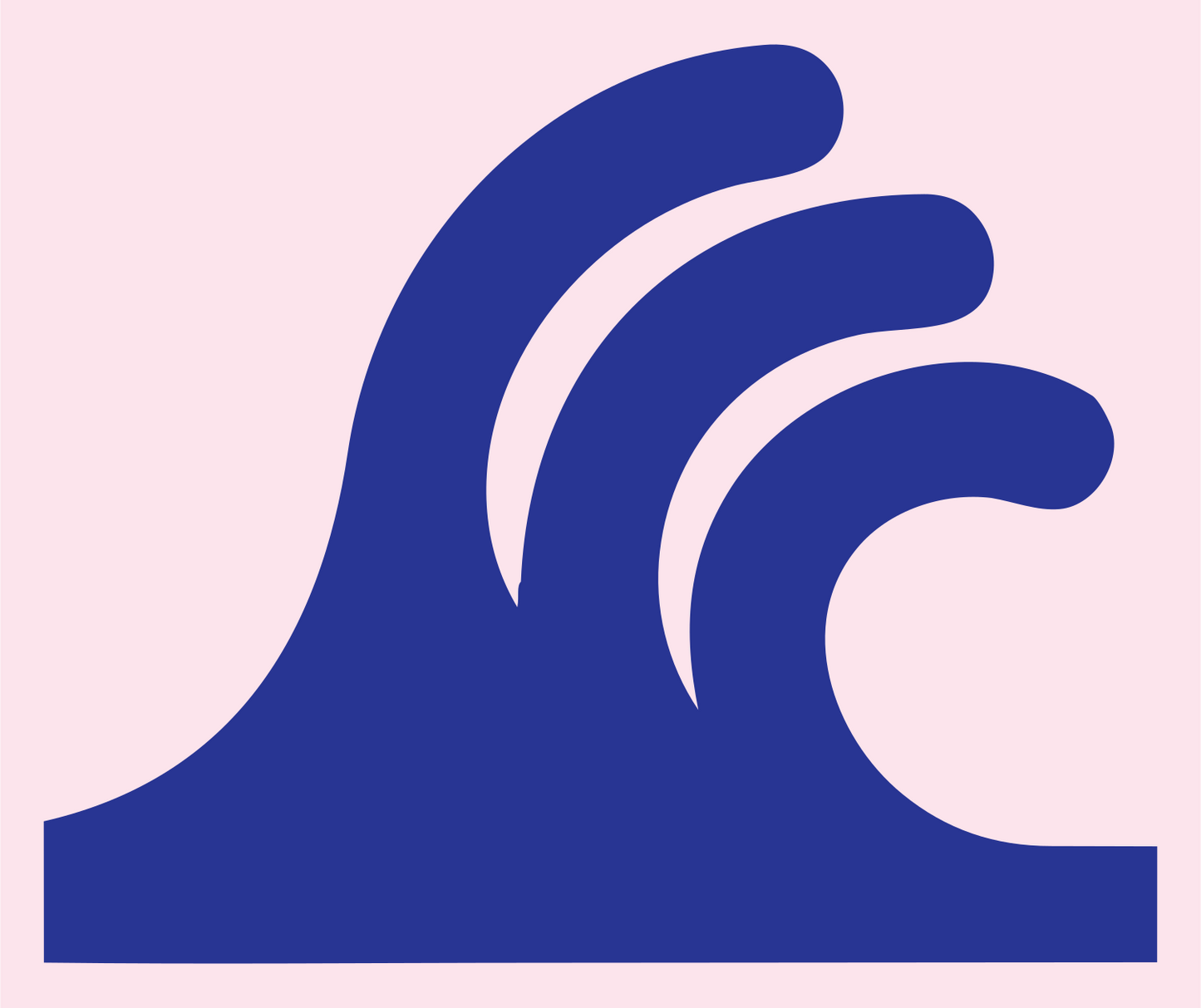 Breaking Ocean Wave Logo #fce4ec/#283593