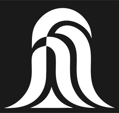Arched Cascade Wave Logo #1a1a1a/#ffffff