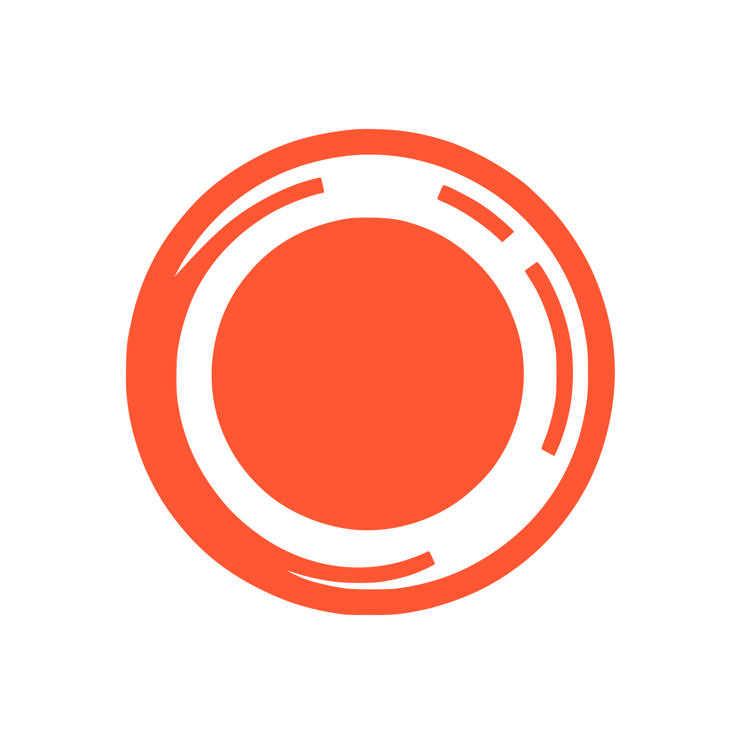Circular Abstract Logo #FF5733