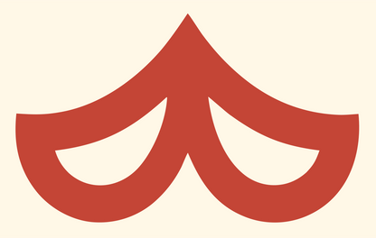 Twin Arch Drape Logo #fff8e7/#c44536