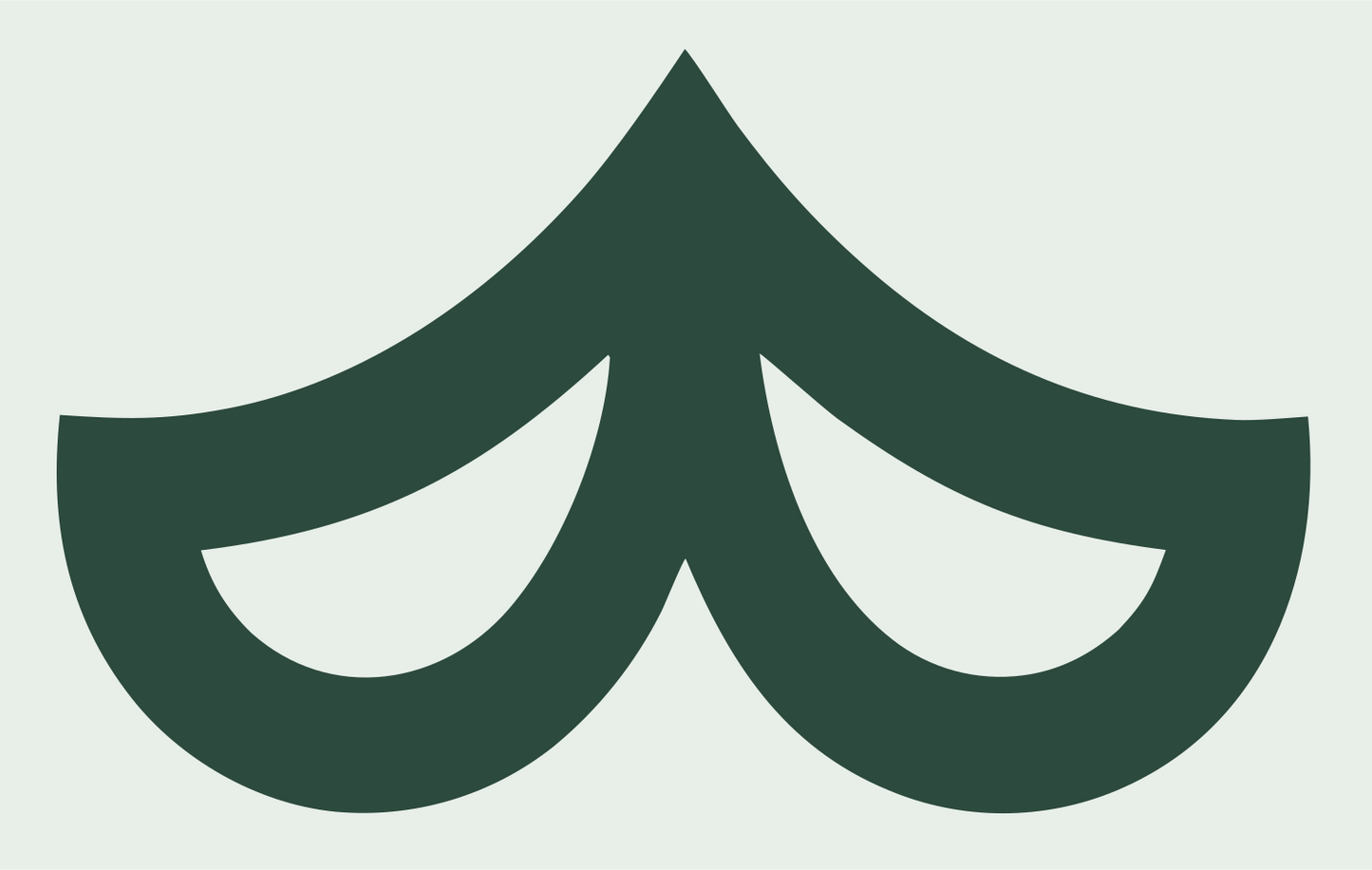 Twin Arch Drape Logo #e8efe9/#2d4a3e