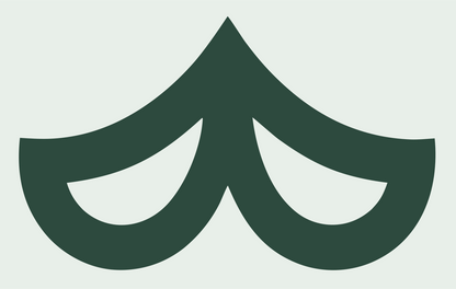 Twin Arch Drape Logo #e8efe9/#2d4a3e