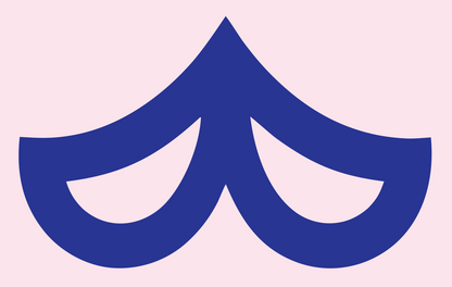 Twin Arch Drape Logo #fce4ec/#283593