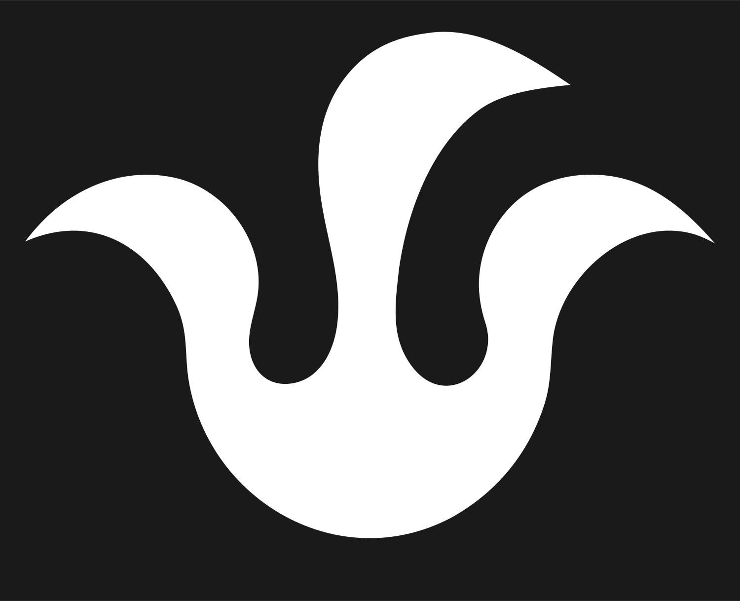 Tulip Silhouette Curl Logo #1a1a1a/#ffffff